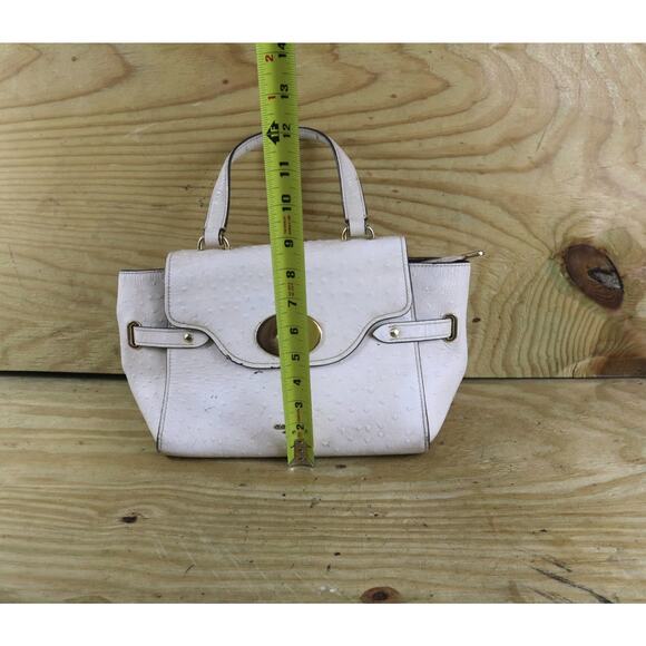 Coach Bag Women White Ostrich Print Blake Flap Carryall No Strap View Photos - Picture 5 of 16